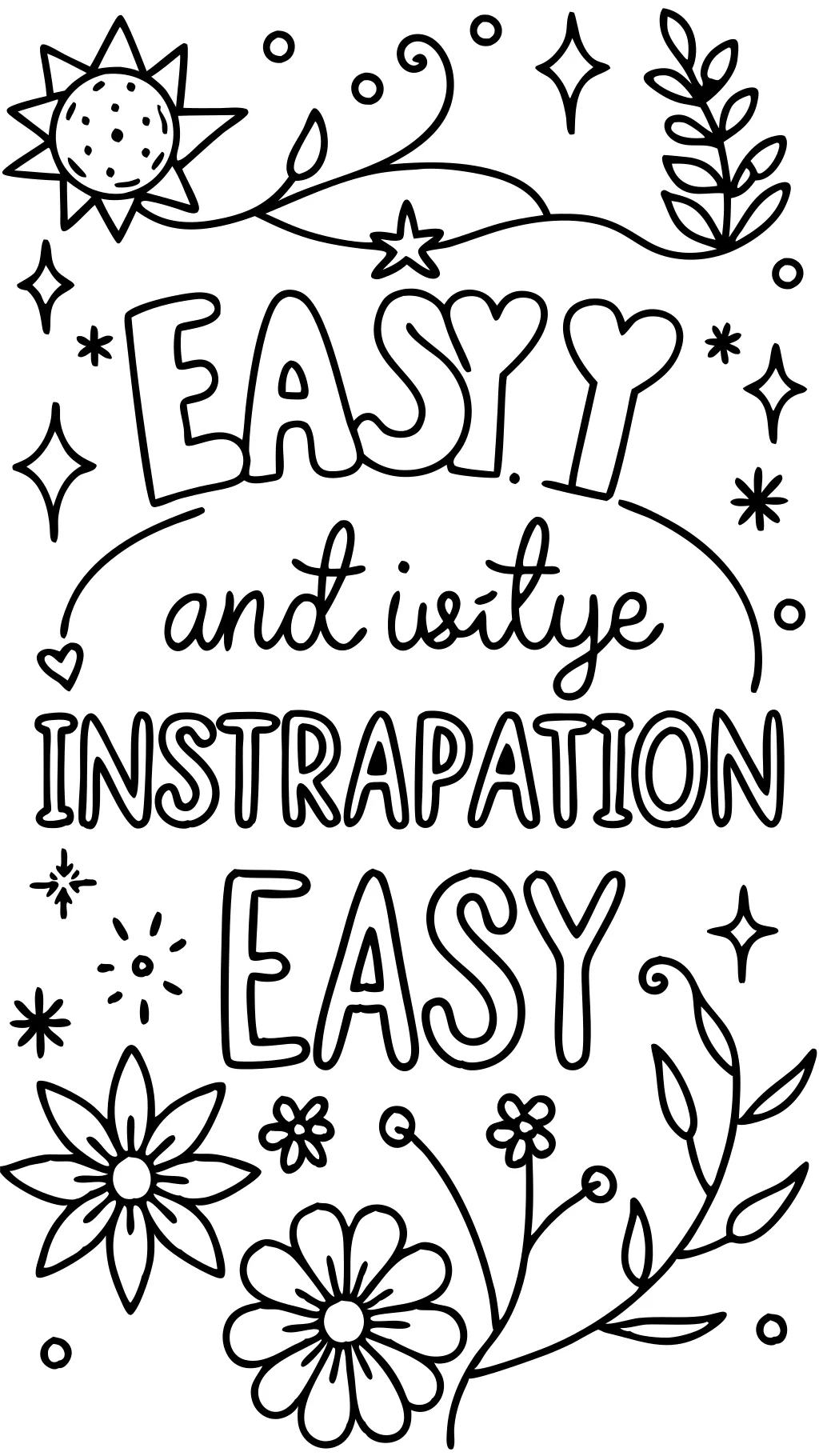 easy inspirational coloring pages